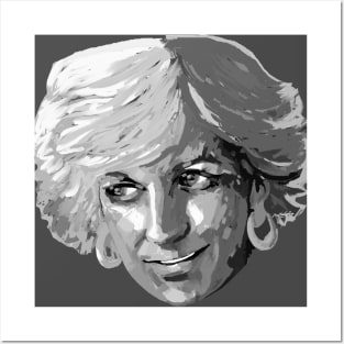 Diana Black and White Portrait Posters and Art